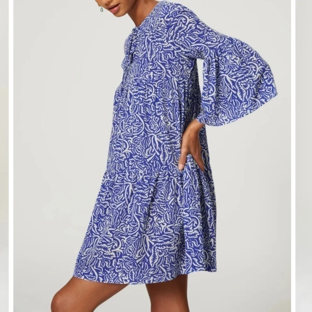 Warm Garden Dress Silk Shift Mini Dress
